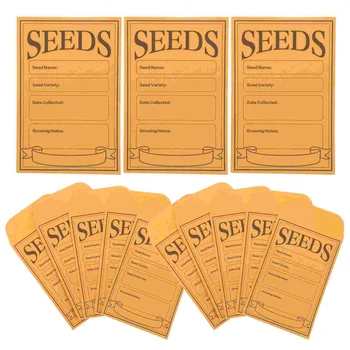 100 бр пликове от крафт-хартия, малки пликове, плик със семена от растения, плик със семена от зеленчуци