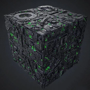 1363шт MOC Borg Cube Assembly UCS Scale градивните елементи на Космическата Серия Развиване на Творчески Детски Играчки, Подаръци MOC-112646