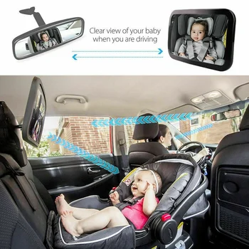2X Детско столче за кола на Огледалото за обратно виждане, обърнато назад За бебета и деца, Детски защитен огледало за деца