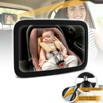 2X Детско столче за кола на Огледалото за обратно виждане, обърнато назад За бебета и деца, Детски защитен огледало за деца