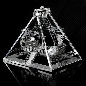3D Комплект метални модели Кораб на Викингите Монтажна модел направи си САМ 3D Вырезанная модел Играчки-пъзели за възрастни Оригиналност
