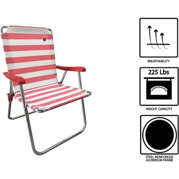 OmniCore разработва нов стандарт на сгъване походный стол (2 опаковки) - червен / бял