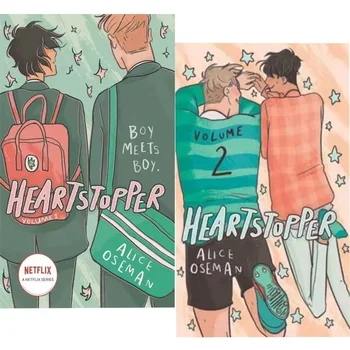 Комикс Серия на Heartstopper, Том 1-5, Създадени от Алис Осман, Аниме-книги на английски език, За да четат романтични истории