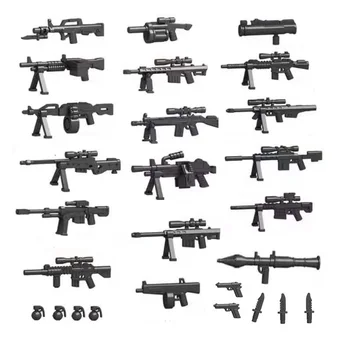 Набор от оръжия за градски армия, военни пистолети, мини-фигурки на войници MOC SWAT част на полицията със Специално предназначение, Строителни блокчета, играчки