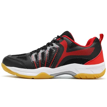 Обувки за бадминтон Мъжки Дамски Мрежести Дишащи Волейболни маратонки Червени Сини Маратонки за тренировки на открито Професионален треньор