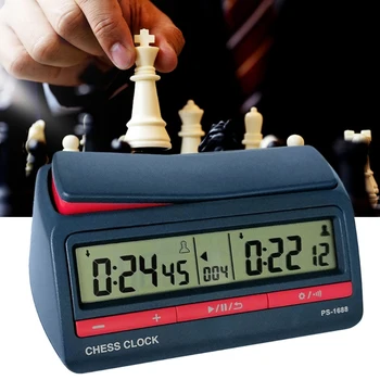 Подобрен шах цифров таймер, шахматни часовника с обратното броене на времето за десктоп игри