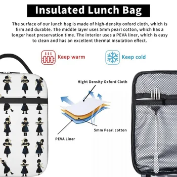 Сряда Freak Dance Изолирано чанта за обяд Чанта-хладилник за еднократна употреба
Контейнер за храна на Обяд-бокс с голям капацитет за момичета и момчета за плажни пътуване