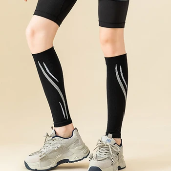 Чифт еластични спортни компрессионных противоскользящих бандажей за голеностопных на ставите, поддържа ръкав за крака унисекс